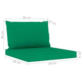 Canapea de grădină cu 3 locuri, cu perne verzi, 10 image