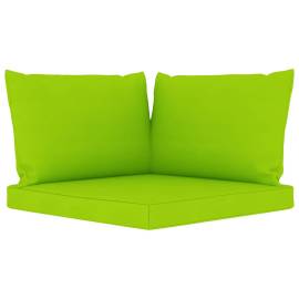 Canapea de grădină cu 3 locuri, perne verde aprins, 7 image