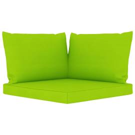 Canapea de grădină cu 4 locuri, perne verde aprins, 7 image