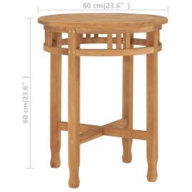 Set de masă pentru grădină cu perne, 3 piese, lemn masiv de tec, 10 image