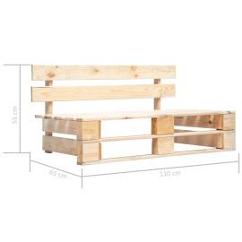 Set mobilier paleți cu perne, 4 piese, lemn de pin tratat, 8 image