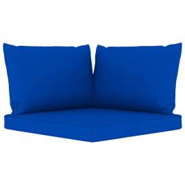 Canapea de grădină cu 3 locuri, cu perne albastre, 7 image