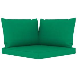 Canapea de grădină cu 4 locuri, cu perne verzi, 7 image