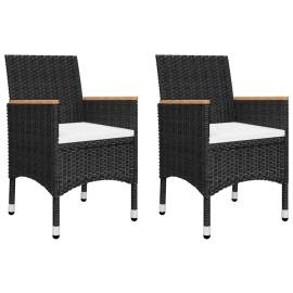 Set mobilier de grădină, 5 piese, negru, 2 image