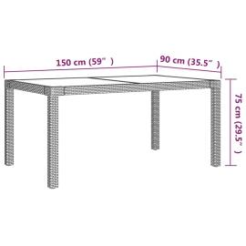 Set mobilier de exterior cu perne, 5 piese, gri, poliratan, 6 image