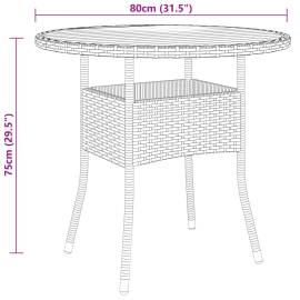 Set mobilier de grădină, 5 piese, gri, poliratan, 8 image