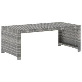 Set mobilier de grădină cu perne, 5 piese, gri, poliratan, 9 image