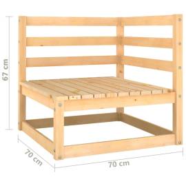 Canapea de colț pentru grădină, lemn masiv de pin, 6 image