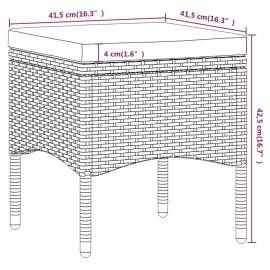 Set mobilier bistro, 5 piese, gri, poliratan&sticlă securizată, 10 image