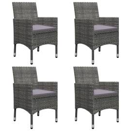 Set mobilier de grădină, 7 piese, gri, 7 image