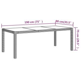 Set mobilier de exterior cu perne, 7 piese, bej, poliratan, 3 image