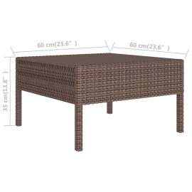 Set mobilier de grădină cu perne, 8 piese, maro, poliratan, 6 image