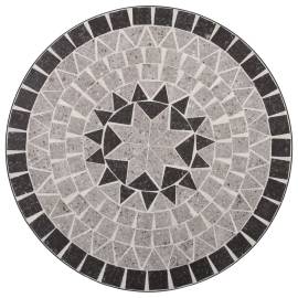 Set bistro mozaic, 3 piese, gri, placă ceramică, 5 image