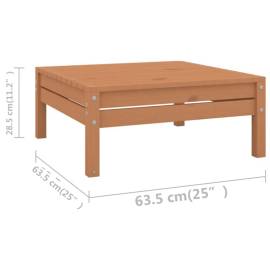 Set mobilier de grădină, 10 piese, maro miere, lemn masiv pin, 8 image