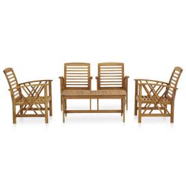 Set mobilier de grădină, 5 piese, lemn masiv de acacia, 2 image