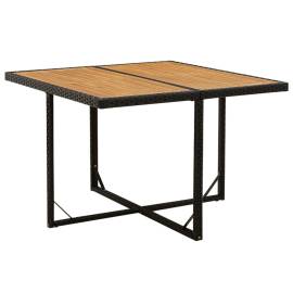 Set mobilier de grădină cu perne, 5 piese, negru, poliratan, 6 image