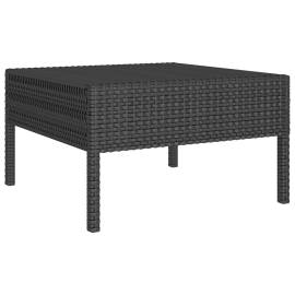 Set mobilier de grădină cu perne, 5 piese, negru, poliratan, 3 image