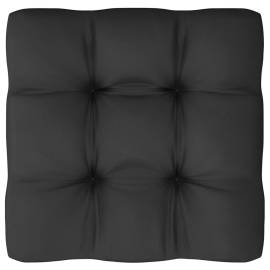 Set mobilier grădină cu perne, 10 piese, negru, lemn masiv pin, 7 image