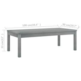 Set mobilier grădină cu pernă, 5 piese, gri, lemn masiv acacia, 9 image