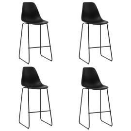 Set mobilier de bar, 5 piese, negru, plastic, 5 image