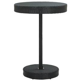 Set mobilier bar de grădină cu perne, 5 piese, negru, poliratan, 3 image