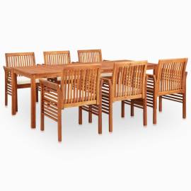 Set mobilier de exterior cu perne 7 piese lemn masiv de acacia