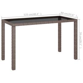 Set mobilier de exterior cu perne, 6 piese, maro, poliratan, 9 image