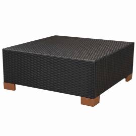 Set mobilier de grădină cu perne, 8 piese, negru, poliratan, 10 image