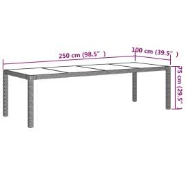 Set mobilier de exterior cu perne, 9 piese, gri, poliratan, 6 image