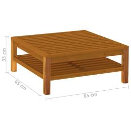 Set mobilier grădină cu perne crem, 6 piese, lemn masiv acacia, 10 image