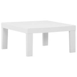 Set mobilier de grădină cu perne, 4 piese, alb, plastic, 4 image