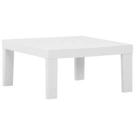 Set mobilier de grădină cu perne, 6 piese, alb, plastic, 4 image