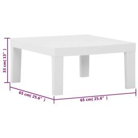 Set mobilier de grădină cu perne, 6 piese, alb, plastic, 11 image