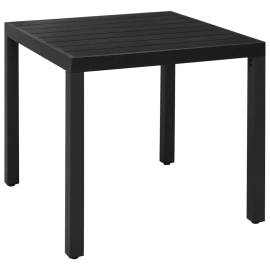 Set de masă pentru grădină, 5 piese, negru, aluminiu, 8 image