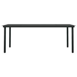 Set mobilier de grădină cu perne,negru, 7 piese, 6 image