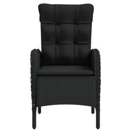 Set mobilier de grădină cu perne,negru, 7 piese, 4 image