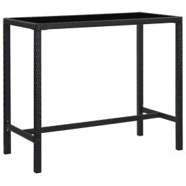 Set mobilier bar de grădină cu perne, 7 piese, negru, poliratan, 3 image