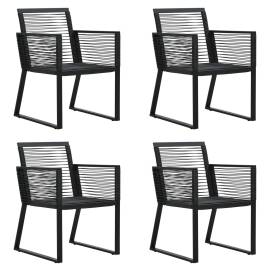 Set mobilier de exterior, 5 piese, negru, ratan pvc, 6 image