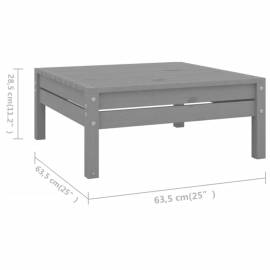 Set mobilier de grădină, 5 piese, gri, lemn masiv de pin, 8 image