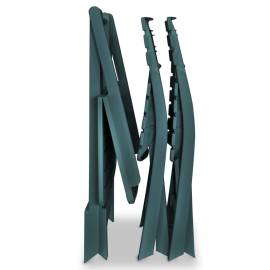 Set mobilier bistro pliabil, 3 piese, verde, plastic, 8 image
