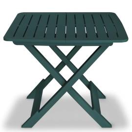Set mobilier bistro pliabil, 3 piese, verde, plastic, 2 image