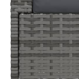 Canapea cu 2 locuri, cu perne, gri, poliratan, 8 image