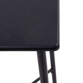 Set mobilier de bar, 3 piese, negru, material textil, 4 image
