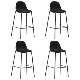 Set mobilier de bar, 5 piese, negru, material textil, 6 image