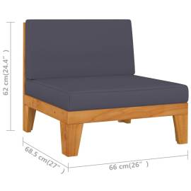 Set mobilier grădină cu perne, 5 piese, lemn masiv acacia, 10 image