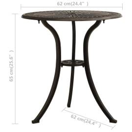 Set mobilier bistro, 3 piese, bronz, aluminiu turnat, 9 image