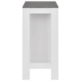 Masă bar cu rafturi, alb, 110x50x103 cm, 5 image