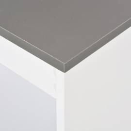 Masă bar cu rafturi, alb, 110x50x103 cm, 2 image