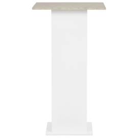 Masă de bar, alb și gri beton, 60 x 60 x 110 cm, 4 image