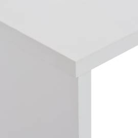 Masă de bar cu 2 blaturi, alb, 130x40x120 cm, 9 image